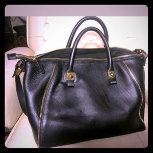 NWOT| ZARA BOWLING BAG WITH ZIPS